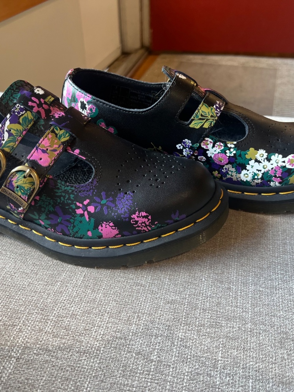 Dr. Martens Black Floral Mary Jane Flats - Picture 7 of 8